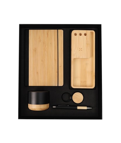 GS08 - Black Bamboo Corporate Gift Set